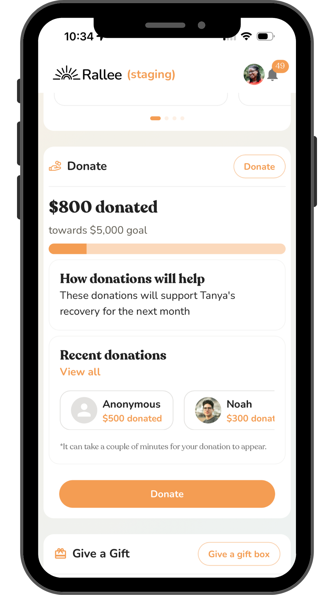 Donations and fundraising