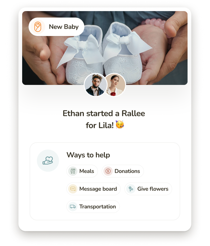 Rallee app screen showing how to start a new Rallee with a few simple questions